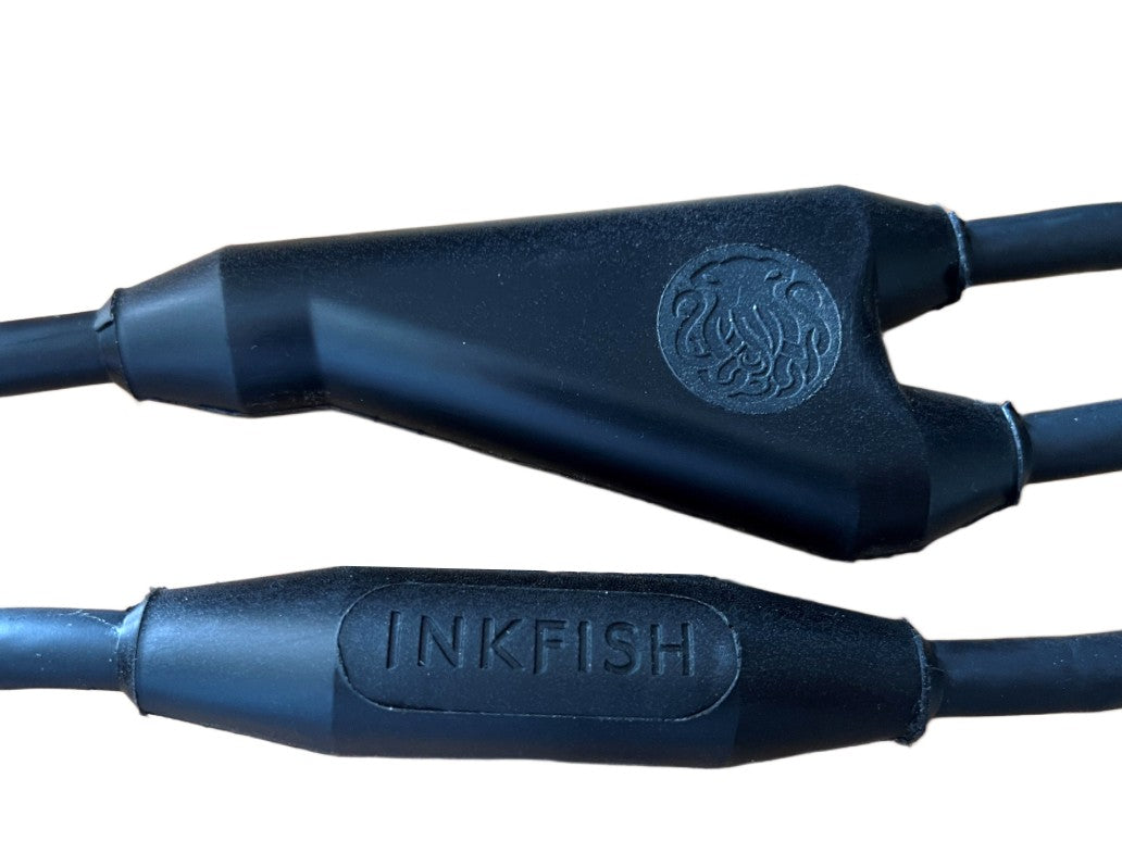 Two black cables with 'INKFISH' branding on a white background